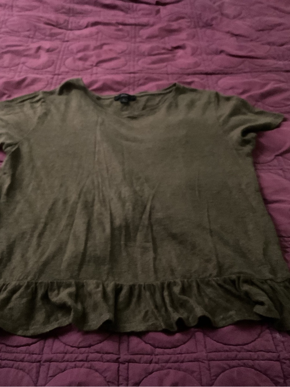 Olive Green J Crew Top